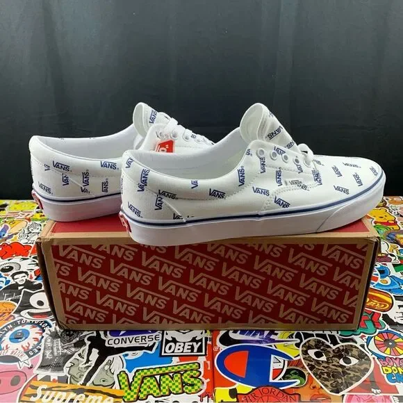 Vans Era White + Blue Logo Men's Various Sizes